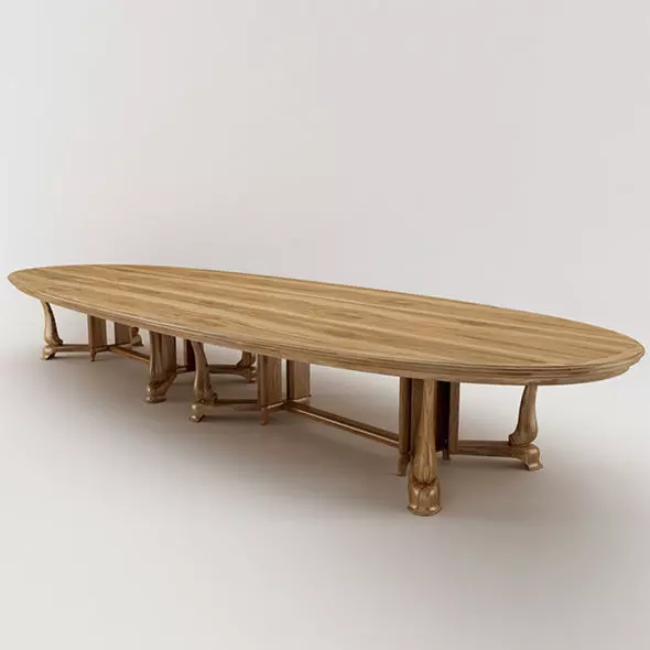 Clasic Folding Table Low-poly 3D model