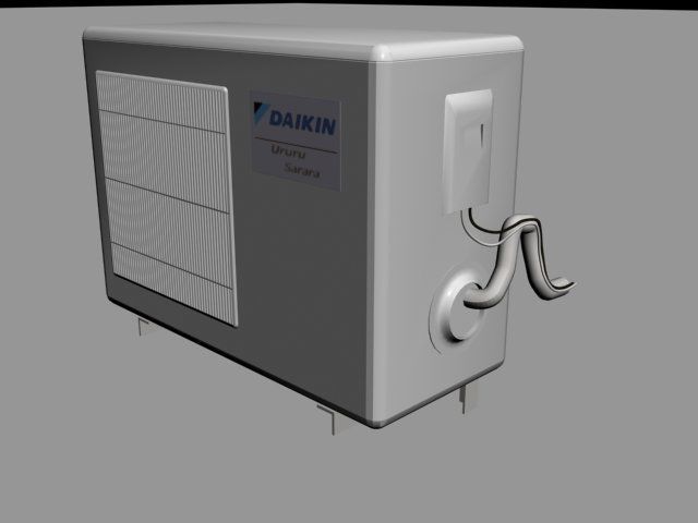 Air Conditioner Fan Low-poly 3D model_2