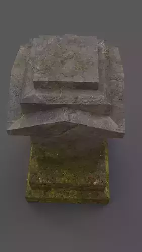 Tombstone Type 3 Low-poly 3D model