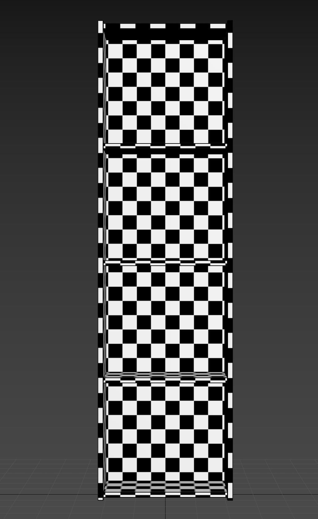 4 Shelves Library 3D model_4