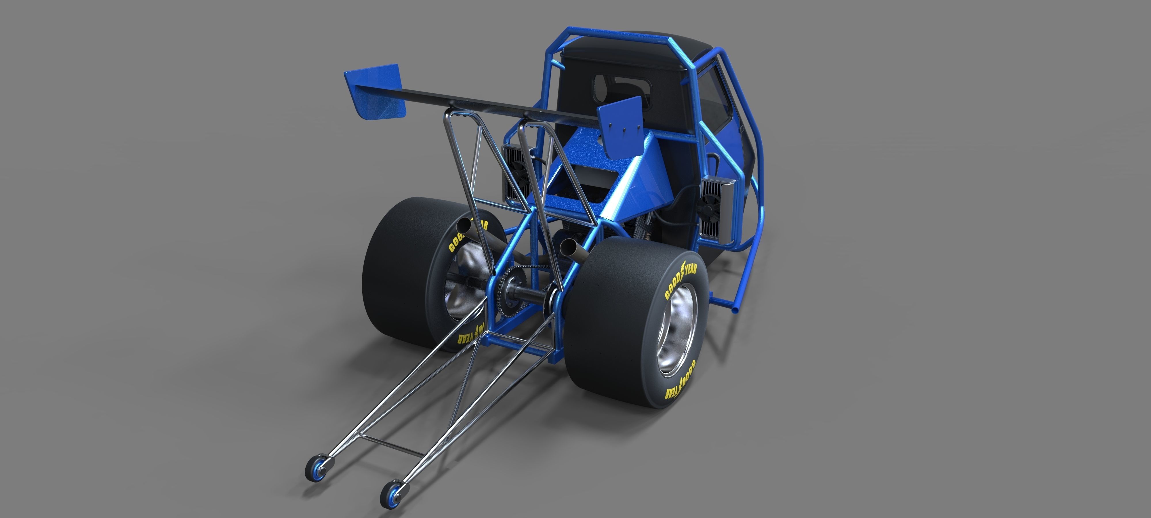 Ape car dragster 3D model_13