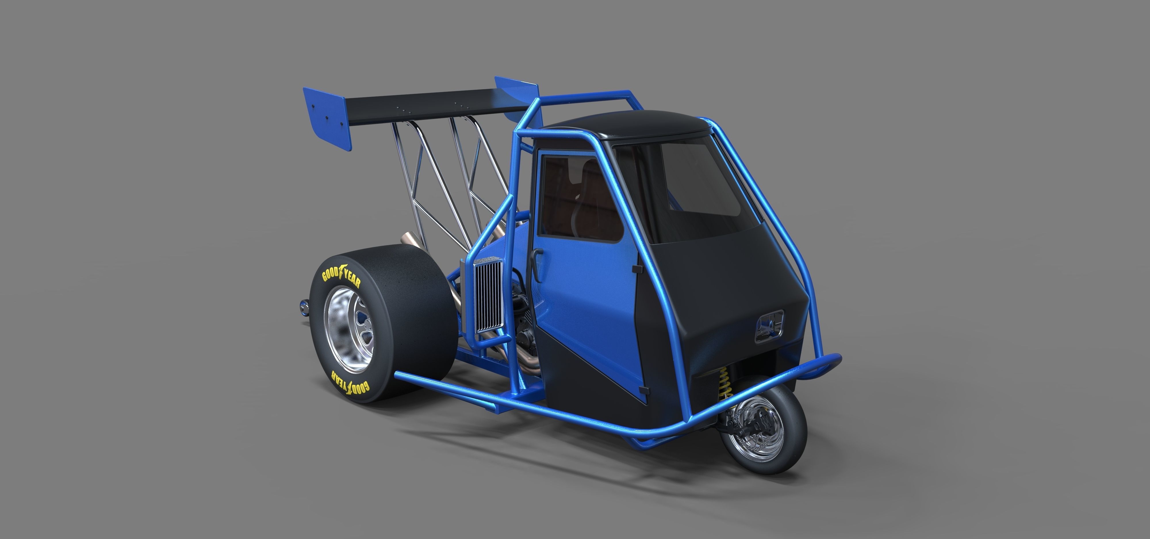 Ape car dragster 3D model_2