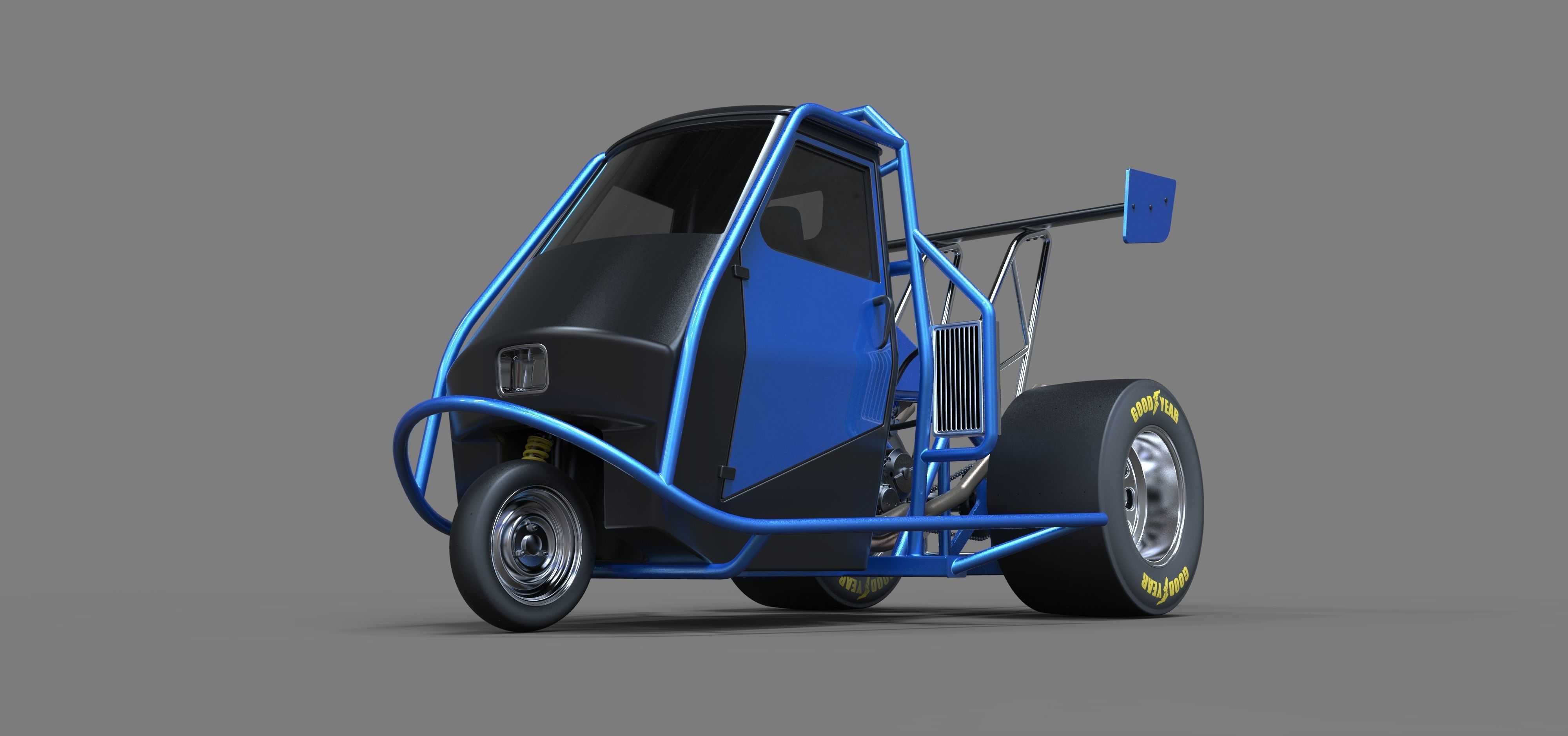 Ape car dragster 3D model_10