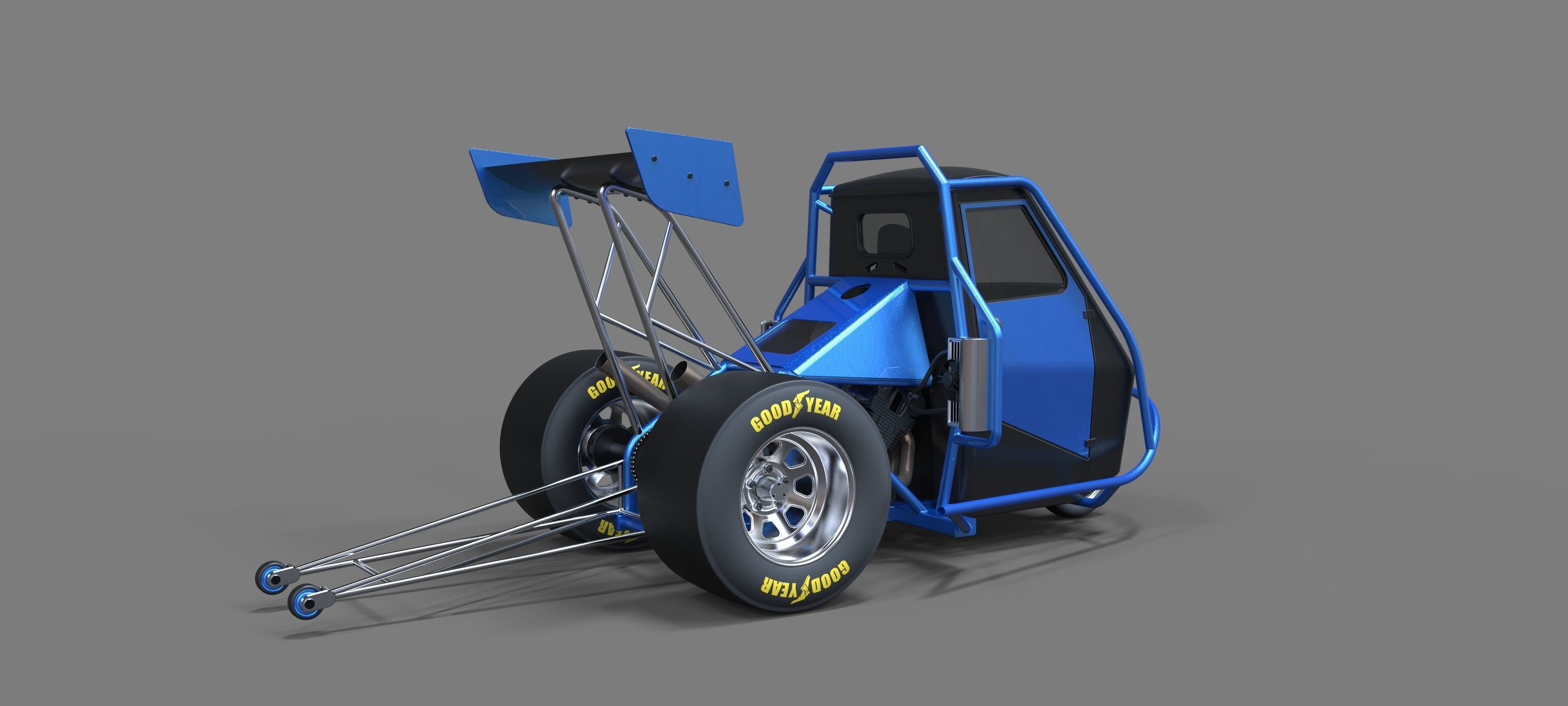 Ape car dragster 3D model_14