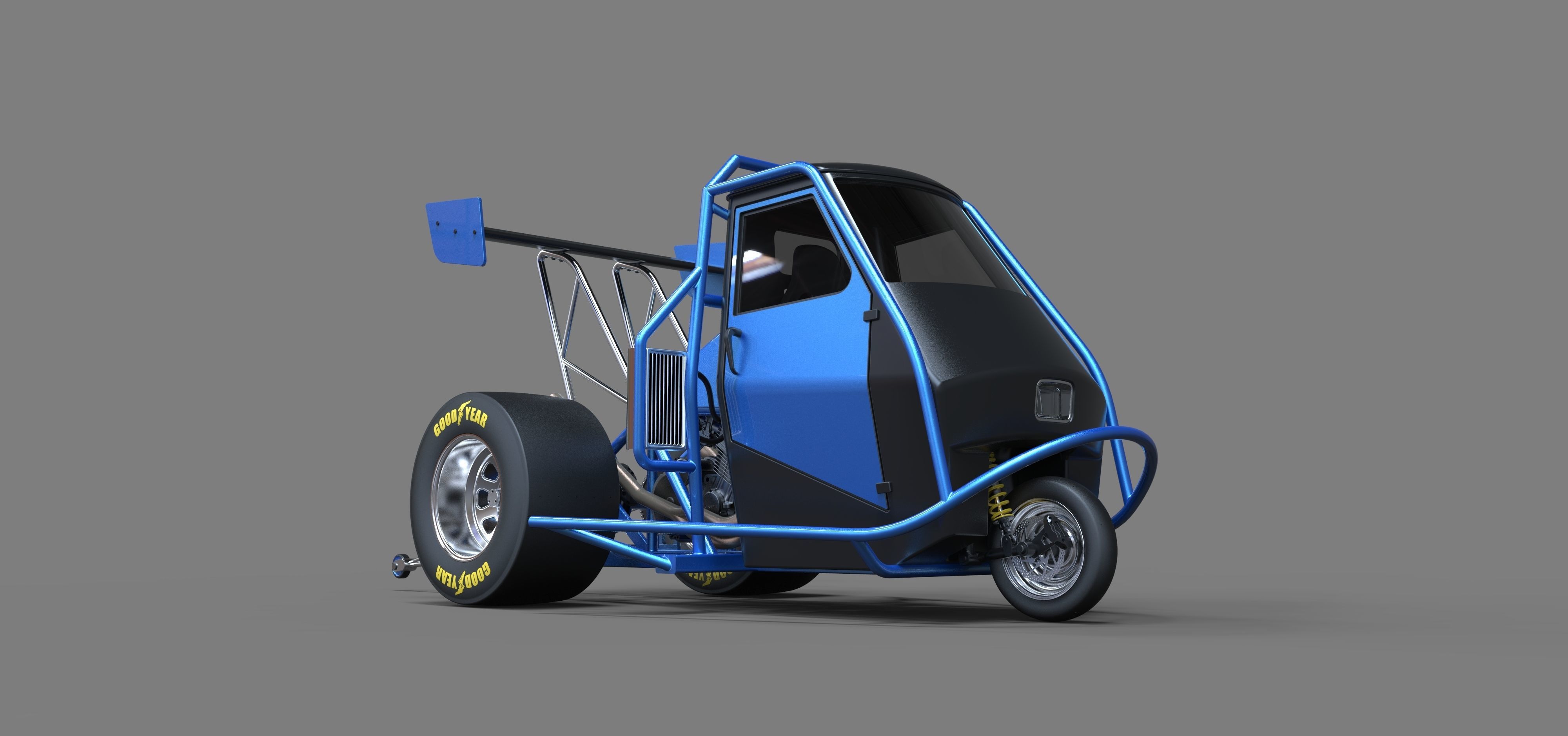 Ape car dragster 3D model_3