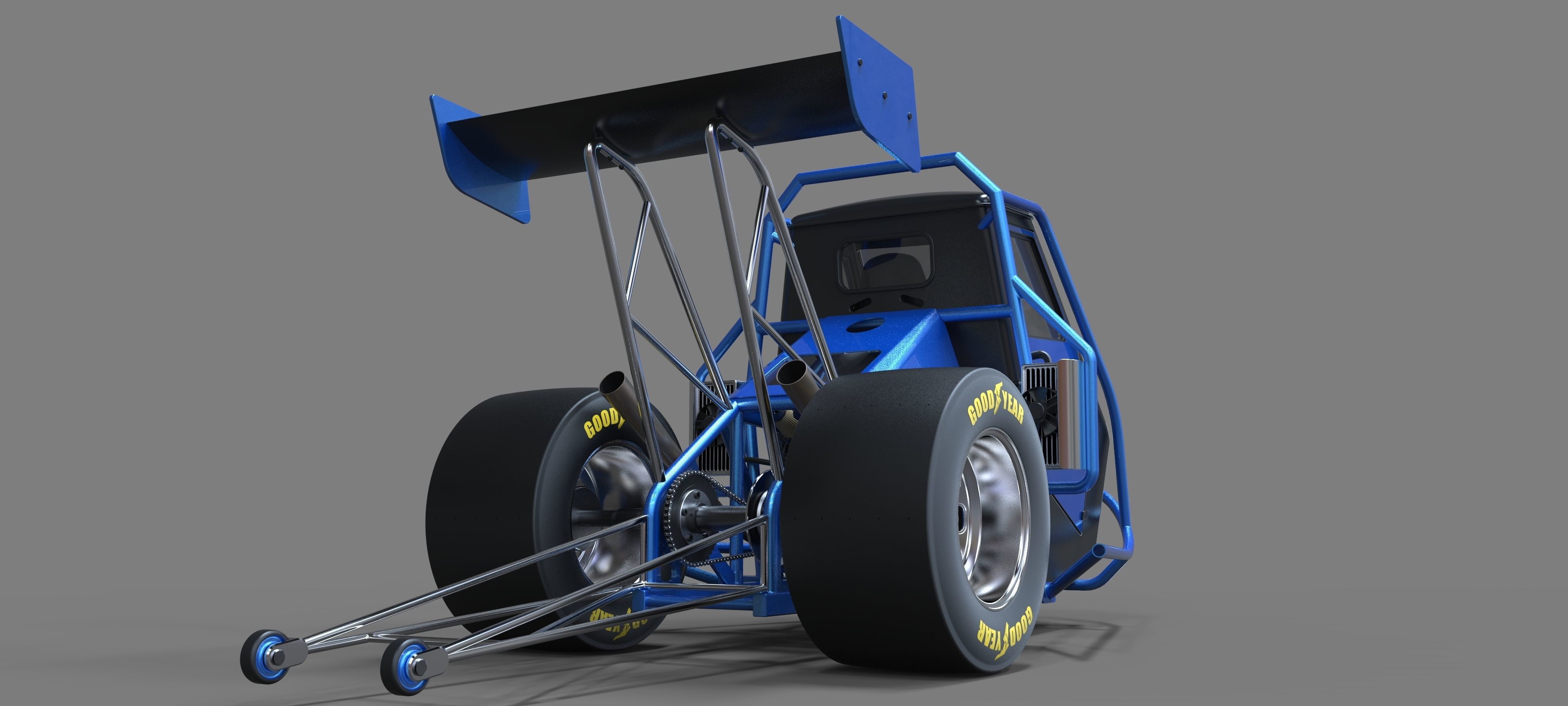Ape car dragster 3D model_15