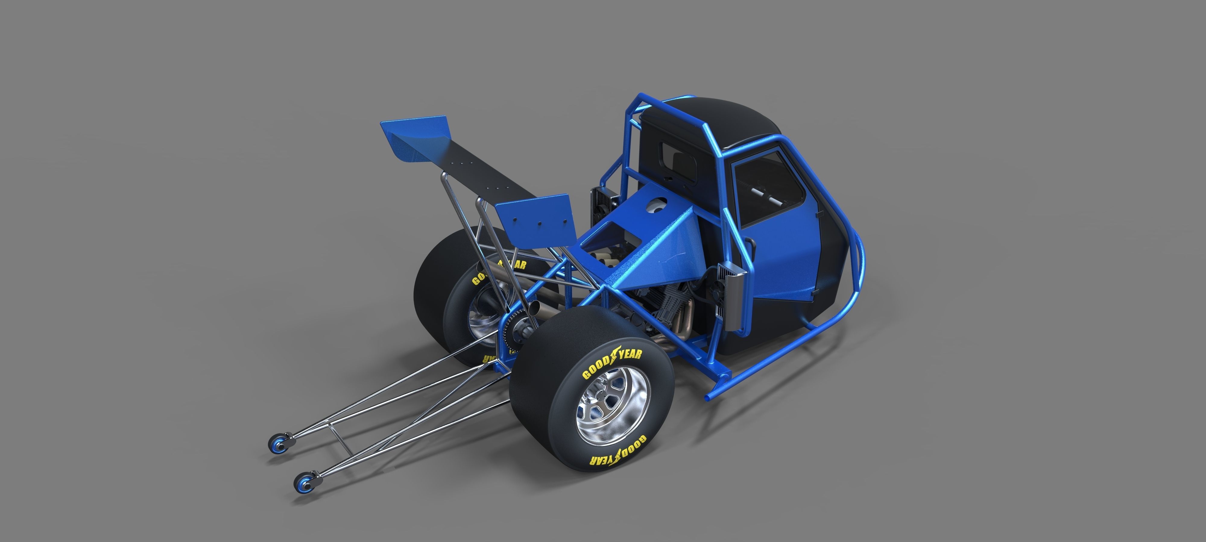 Ape car dragster 3D model_12