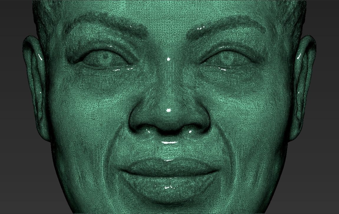 Oprah Winfrey bust 3D printing ready stl obj formats 3D print model_28