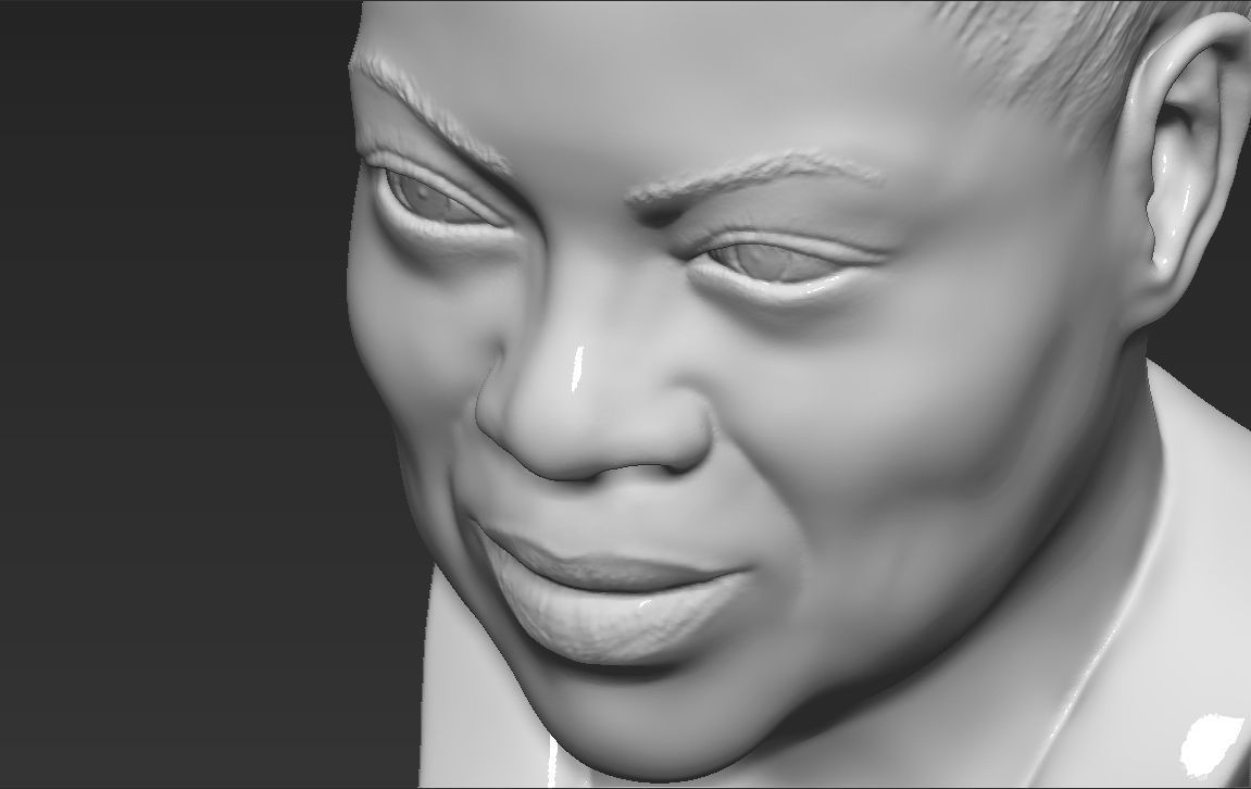 Oprah Winfrey bust 3D printing ready stl obj formats 3D print model_21