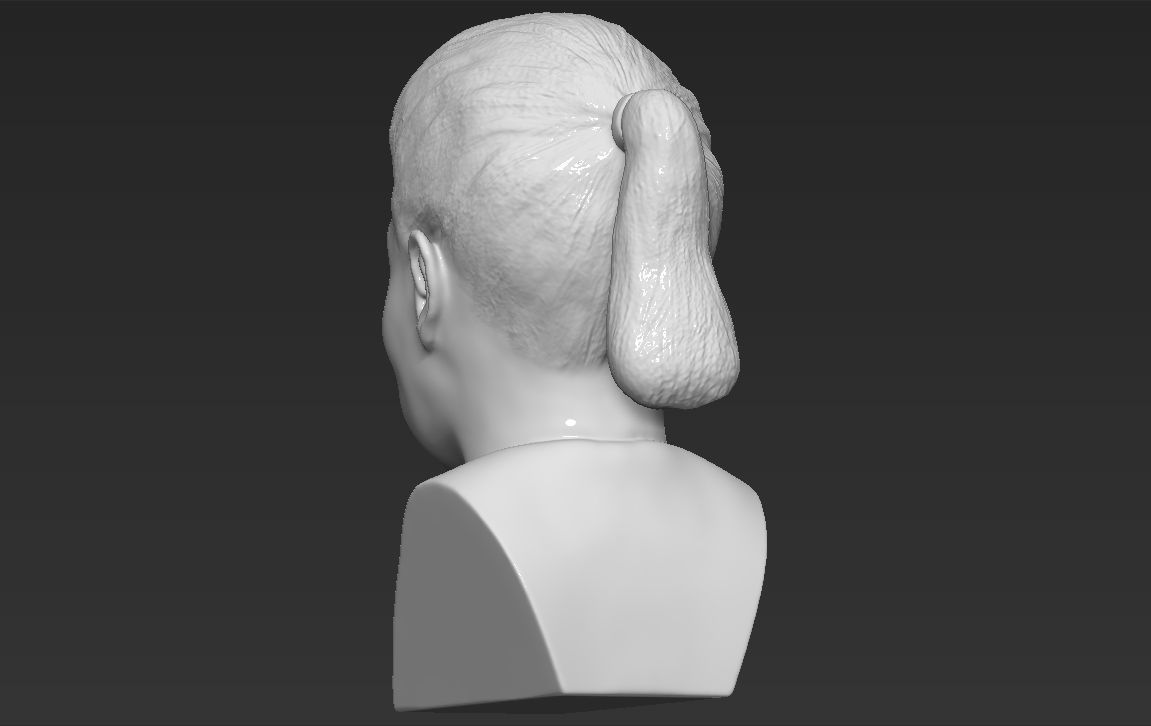 Oprah Winfrey bust 3D printing ready stl obj formats 3D print model_7