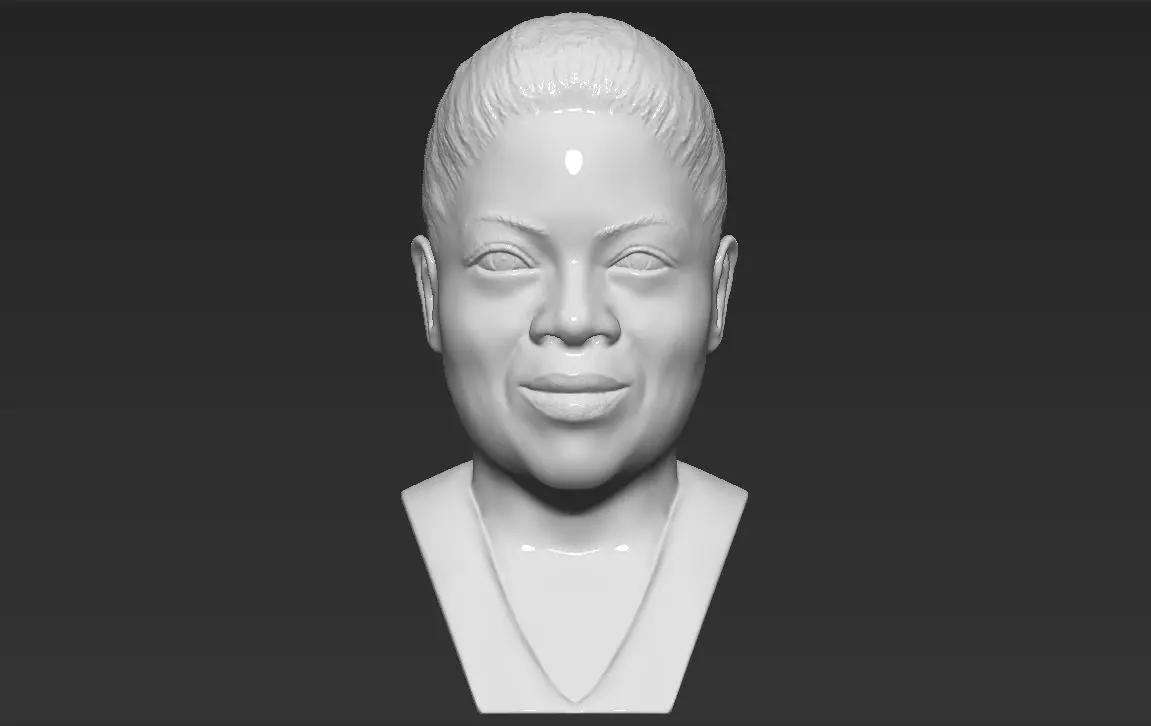Oprah Winfrey bust 3D printing ready stl obj formats 3D print model_0