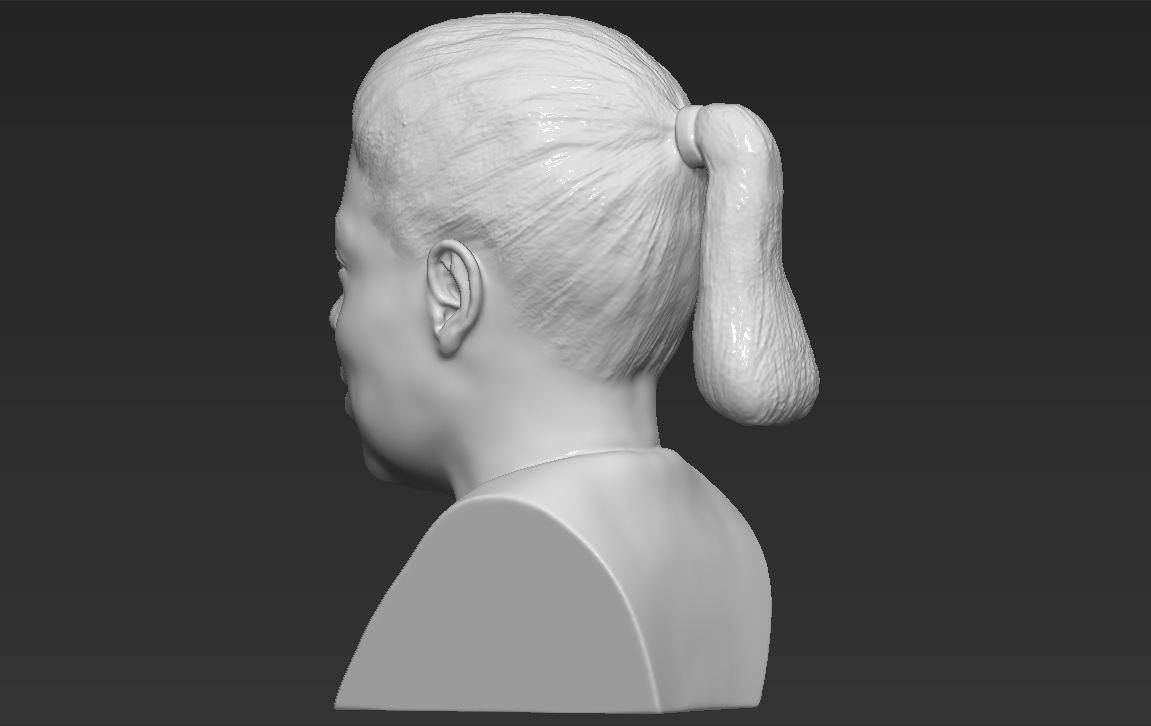 Oprah Winfrey bust 3D printing ready stl obj formats 3D print model_6