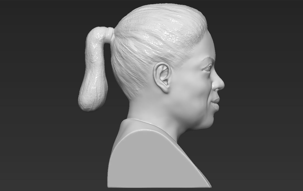 Oprah Winfrey bust ready for full color 3D printing 3D print model_31