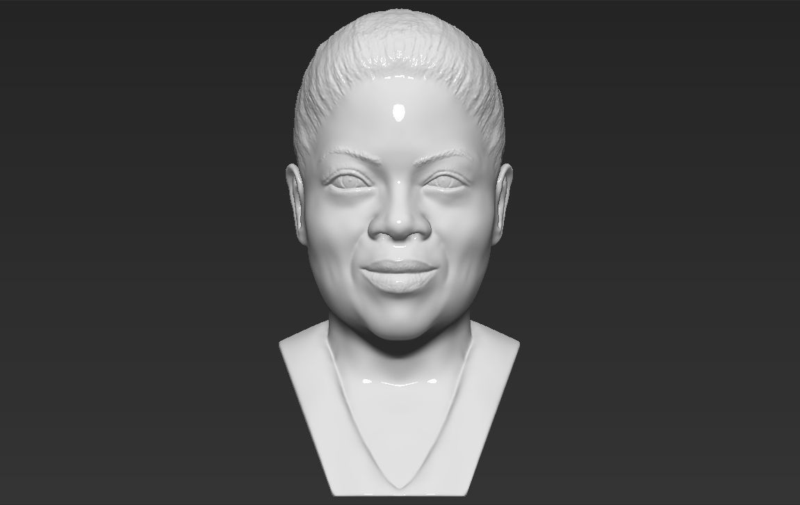 Oprah Winfrey bust ready for full color 3D printing 3D print model_23