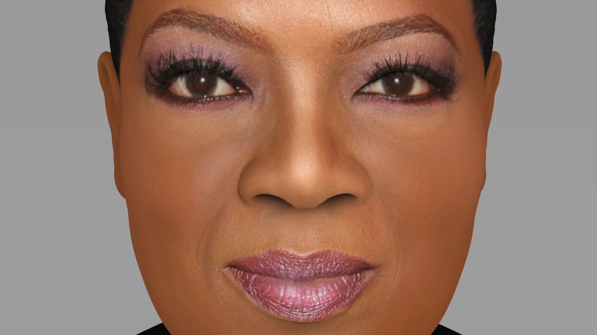 Oprah Winfrey bust ready for full color 3D printing 3D print model_4