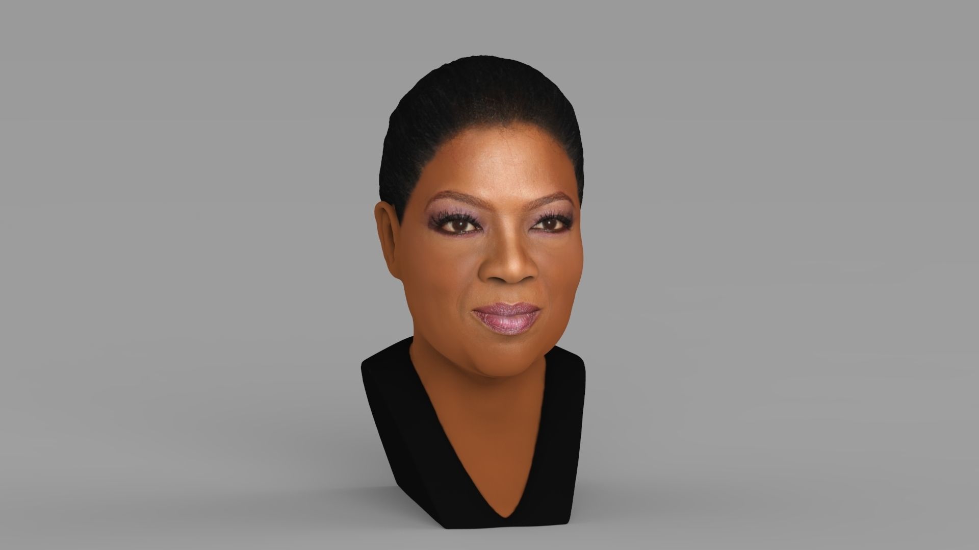 Oprah Winfrey bust ready for full color 3D printing 3D print model_11