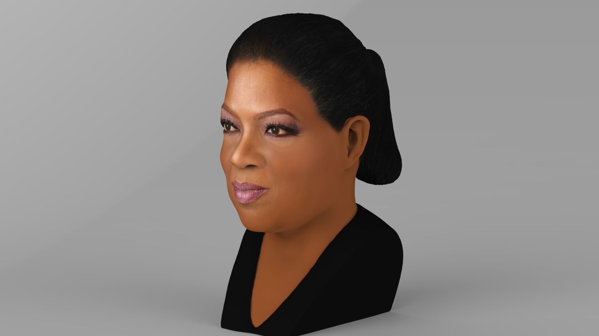 Oprah Winfrey bust ready for full color 3D printing 3D print model_2