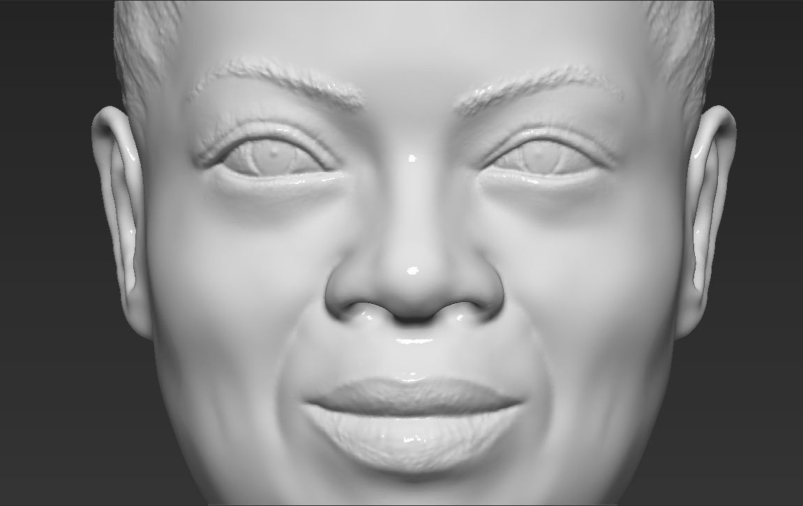 Oprah Winfrey bust ready for full color 3D printing 3D print model_39