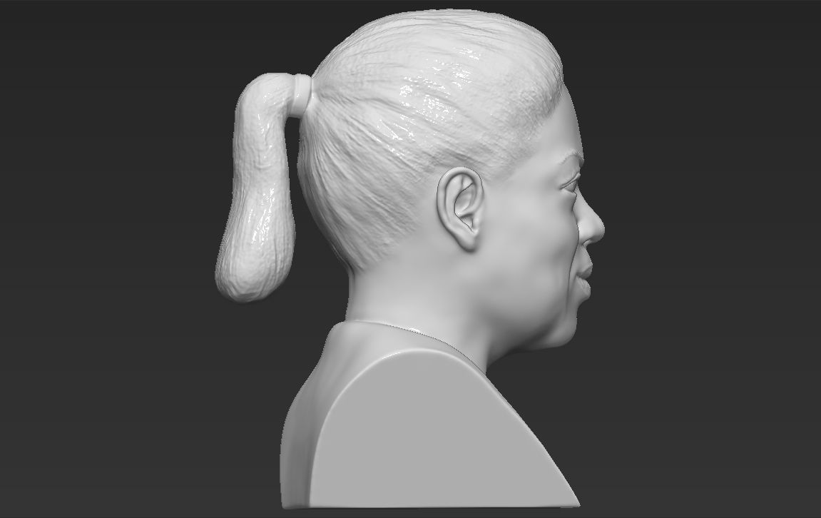 Oprah Winfrey bust ready for full color 3D printing 3D print model_30