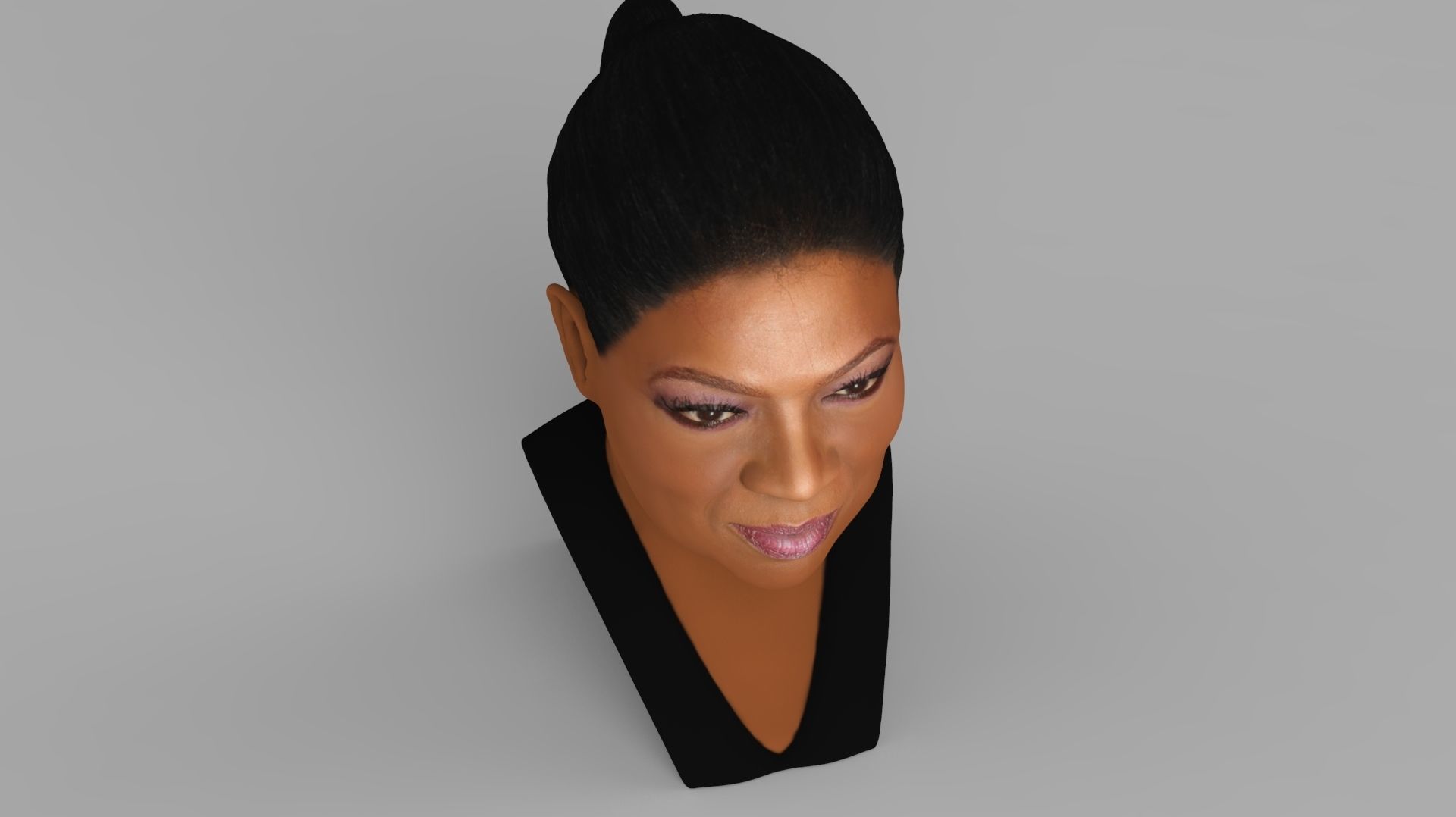 Oprah Winfrey bust ready for full color 3D printing 3D print model_15