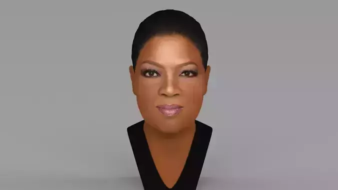 Oprah Winfrey bust ready for full color 3D printing 3D print model