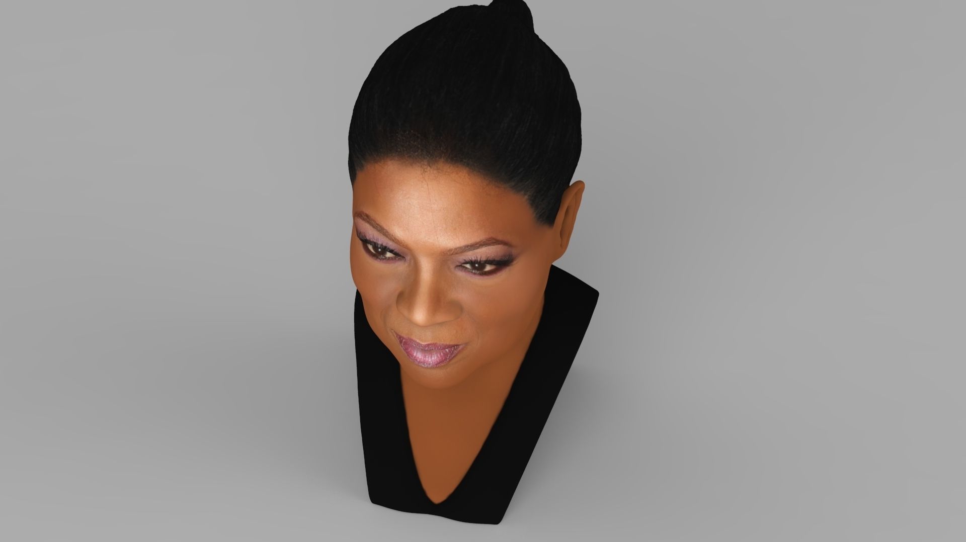 Oprah Winfrey bust ready for full color 3D printing 3D print model_13