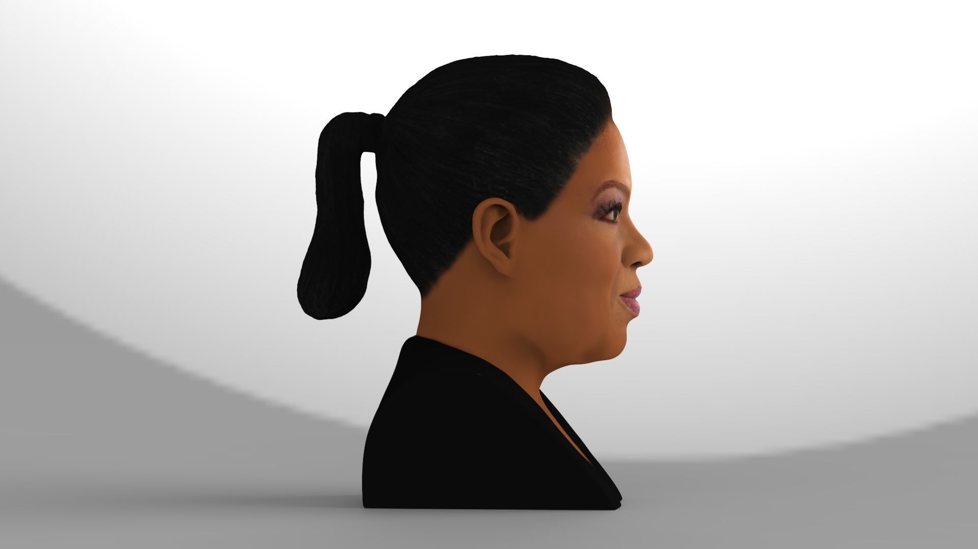 Oprah Winfrey bust ready for full color 3D printing 3D print model_10