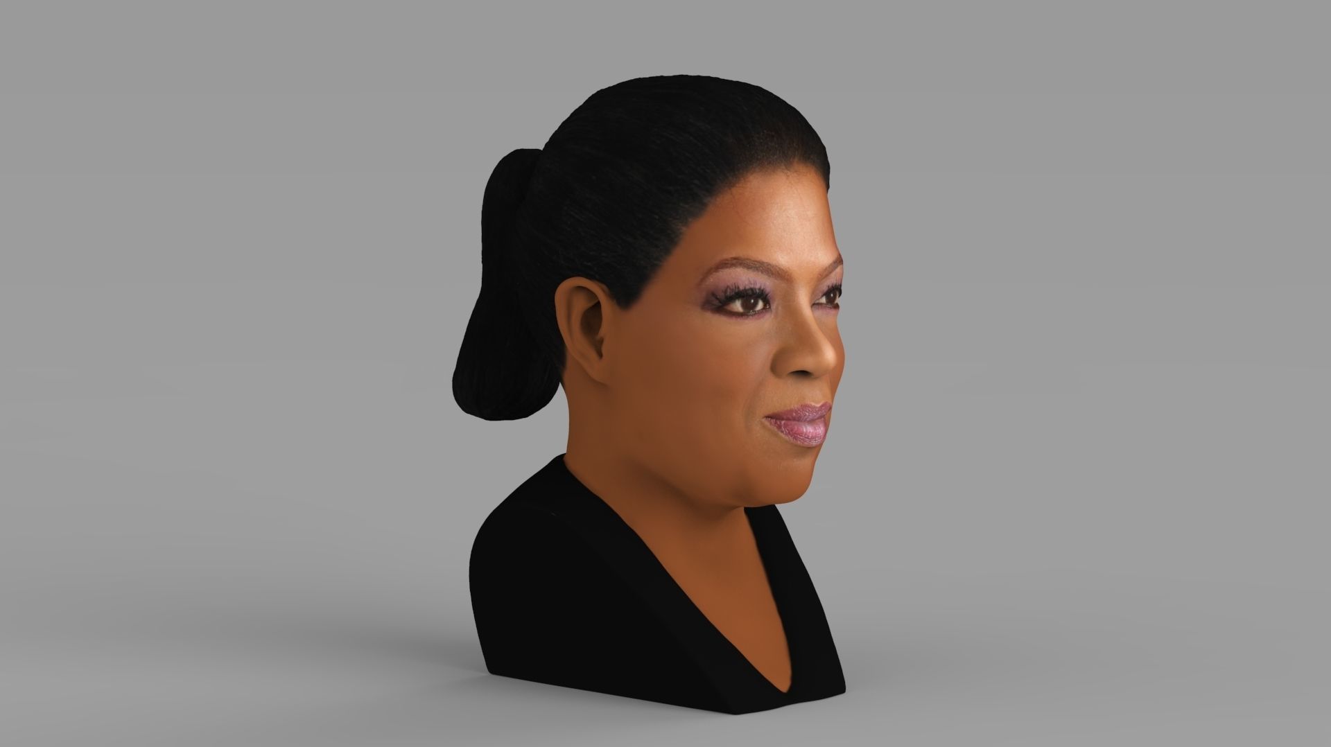 Oprah Winfrey bust ready for full color 3D printing 3D print model_8
