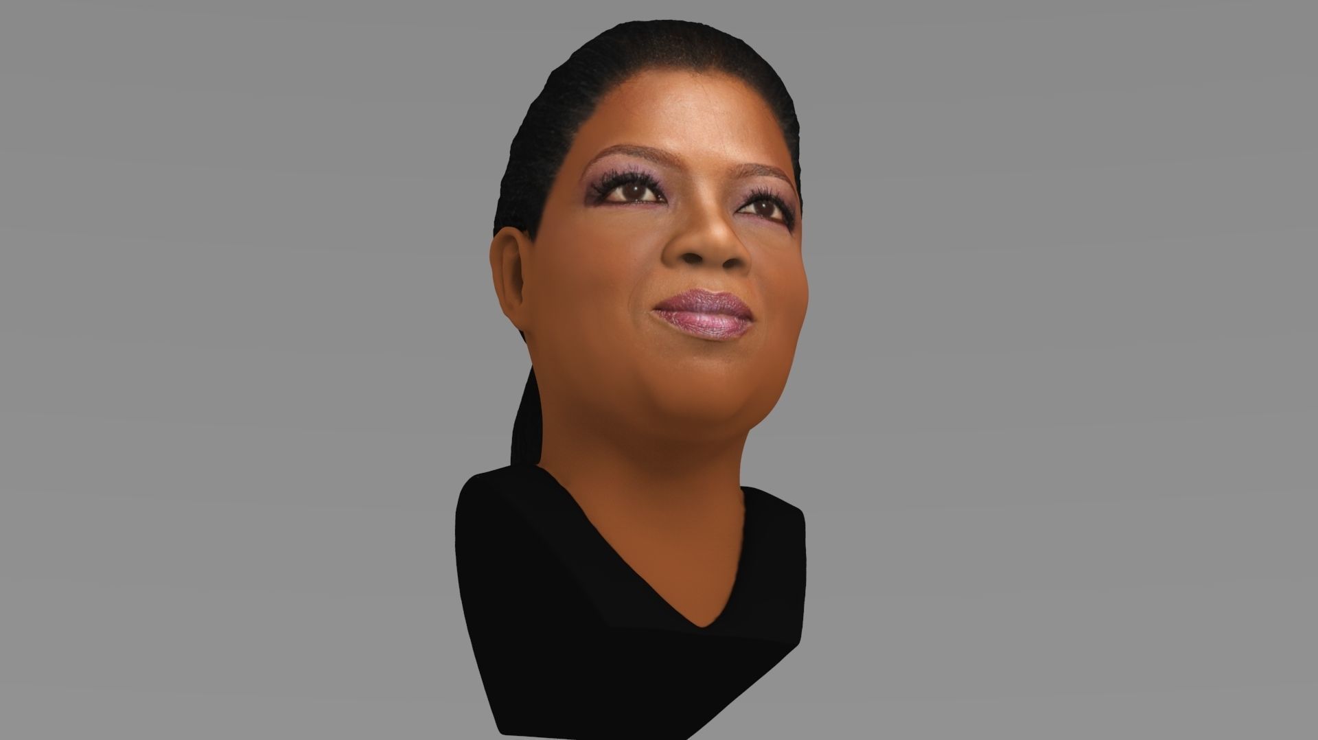 Oprah Winfrey bust ready for full color 3D printing 3D print model_17