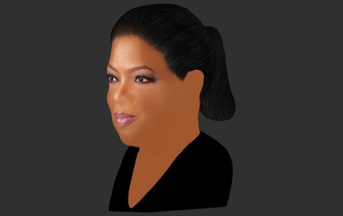 Oprah Winfrey bust ready for full color 3D printing 3D print model_22