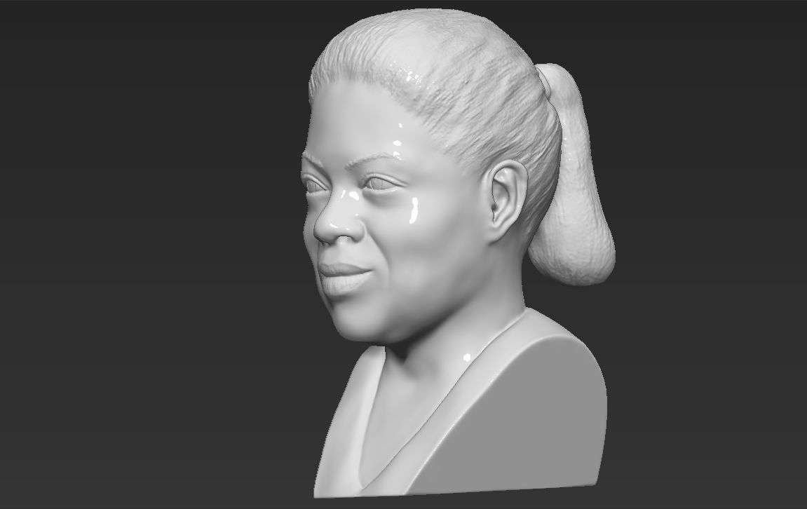 Oprah Winfrey bust ready for full color 3D printing 3D print model_26