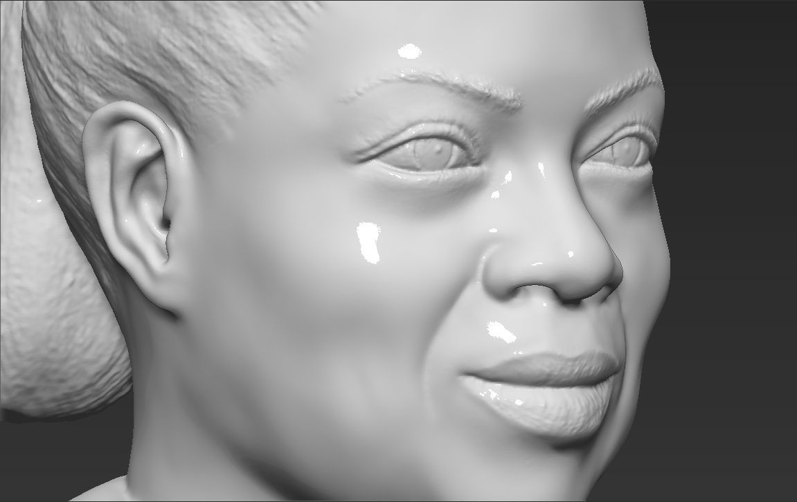 Oprah Winfrey bust ready for full color 3D printing 3D print model_40