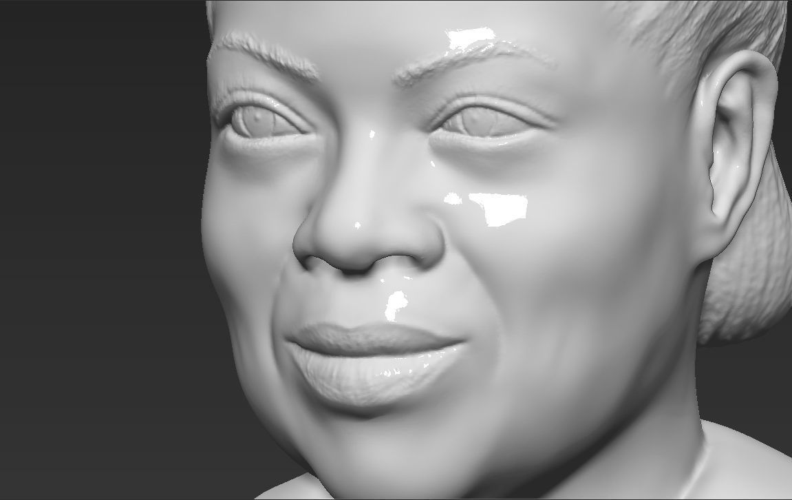 Oprah Winfrey bust ready for full color 3D printing 3D print model_46