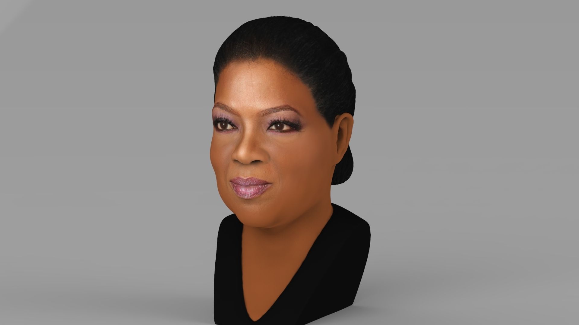 Oprah Winfrey bust ready for full color 3D printing 3D print model_1