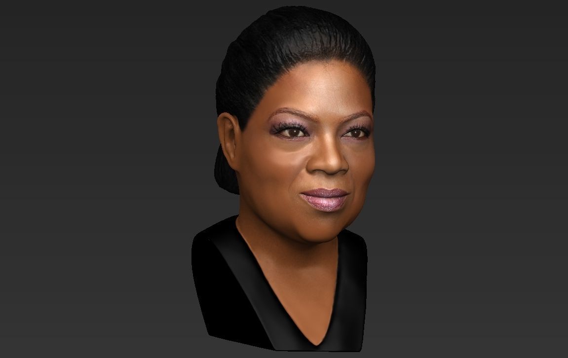 Oprah Winfrey bust ready for full color 3D printing 3D print model_20