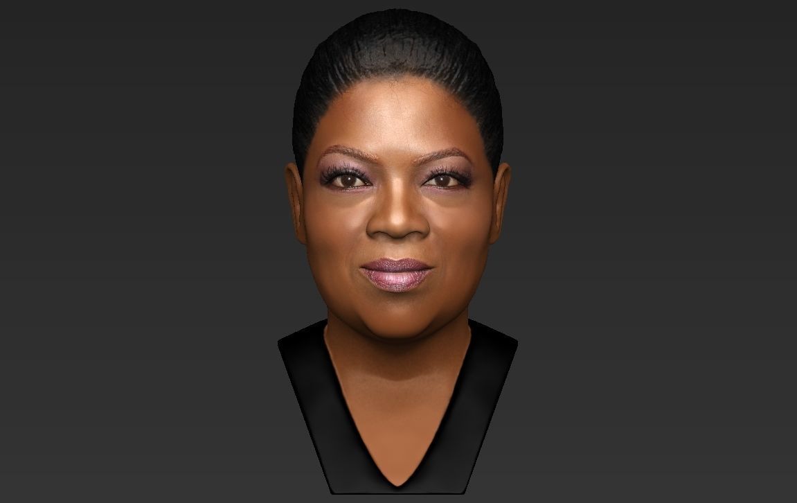Oprah Winfrey bust ready for full color 3D printing 3D print model_18