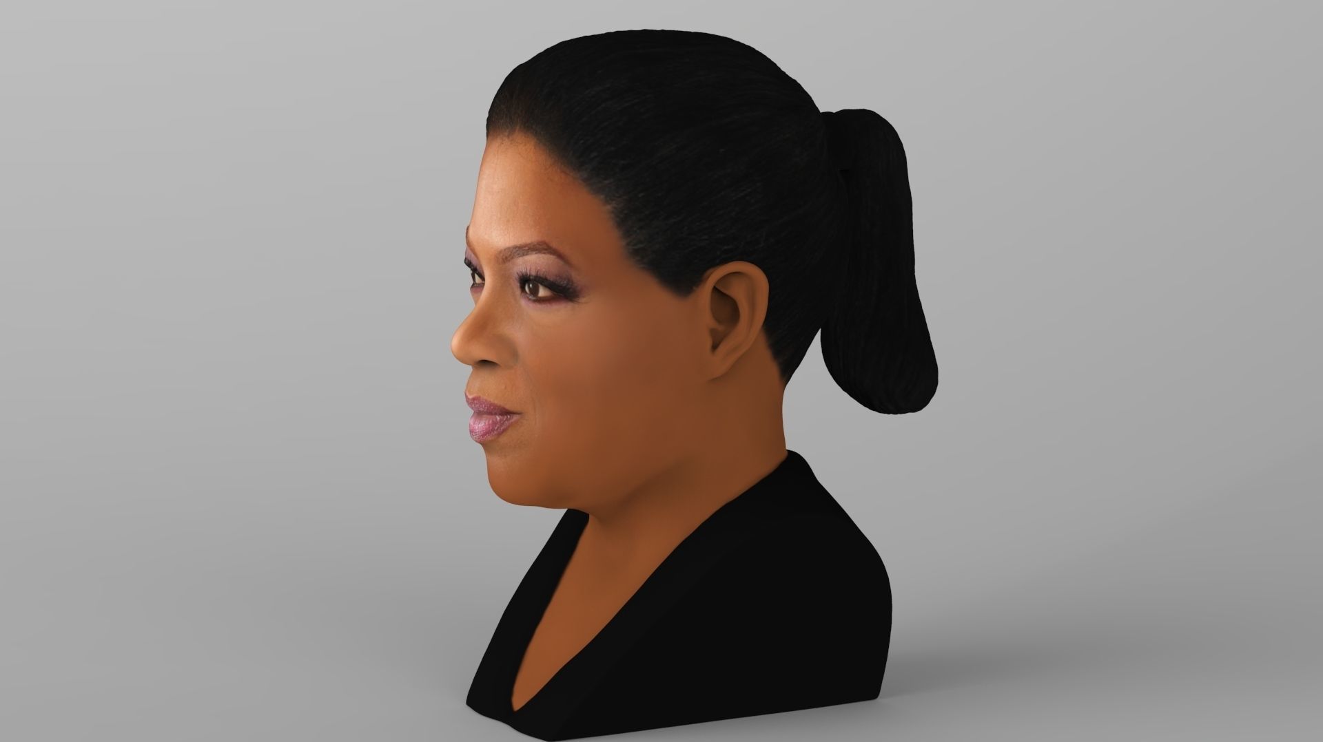 Oprah Winfrey bust ready for full color 3D printing 3D print model_3
