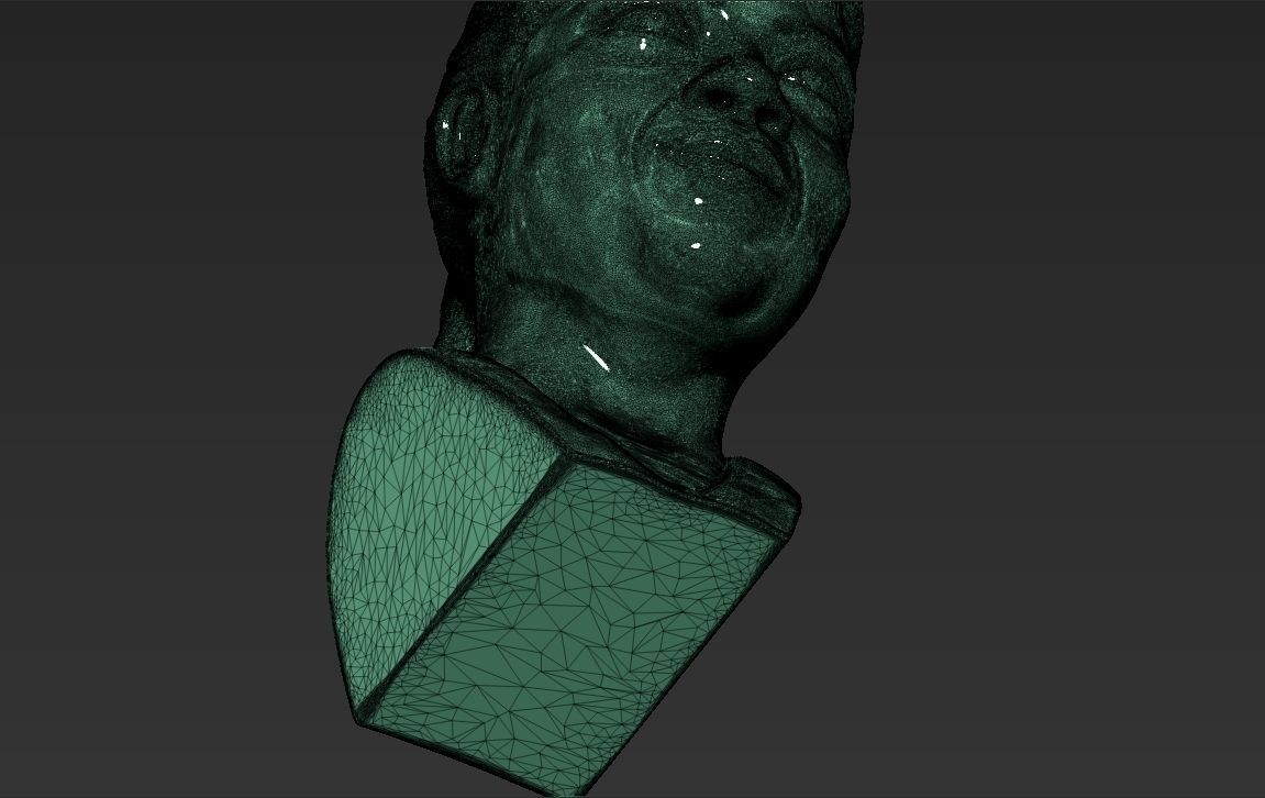 Oprah Winfrey bust ready for full color 3D printing 3D print model_51