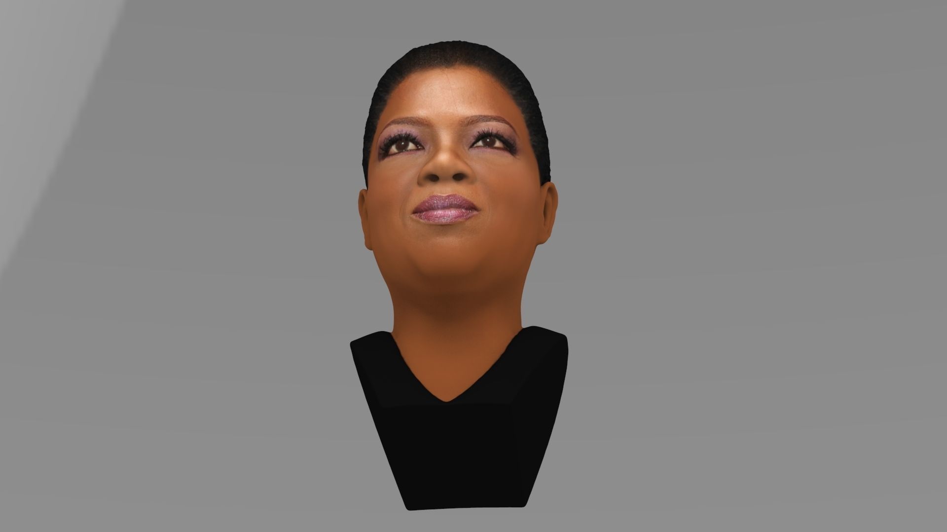 Oprah Winfrey bust ready for full color 3D printing 3D print model_16