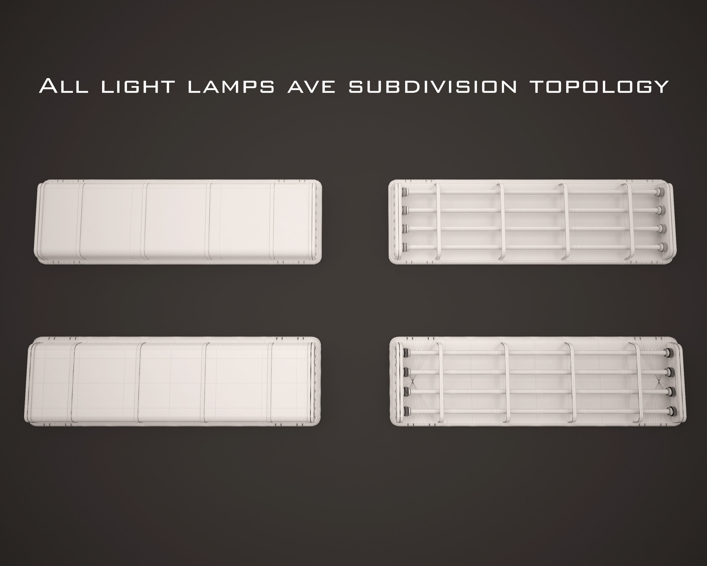 Sci Fi Light Kitbash 3D model_6