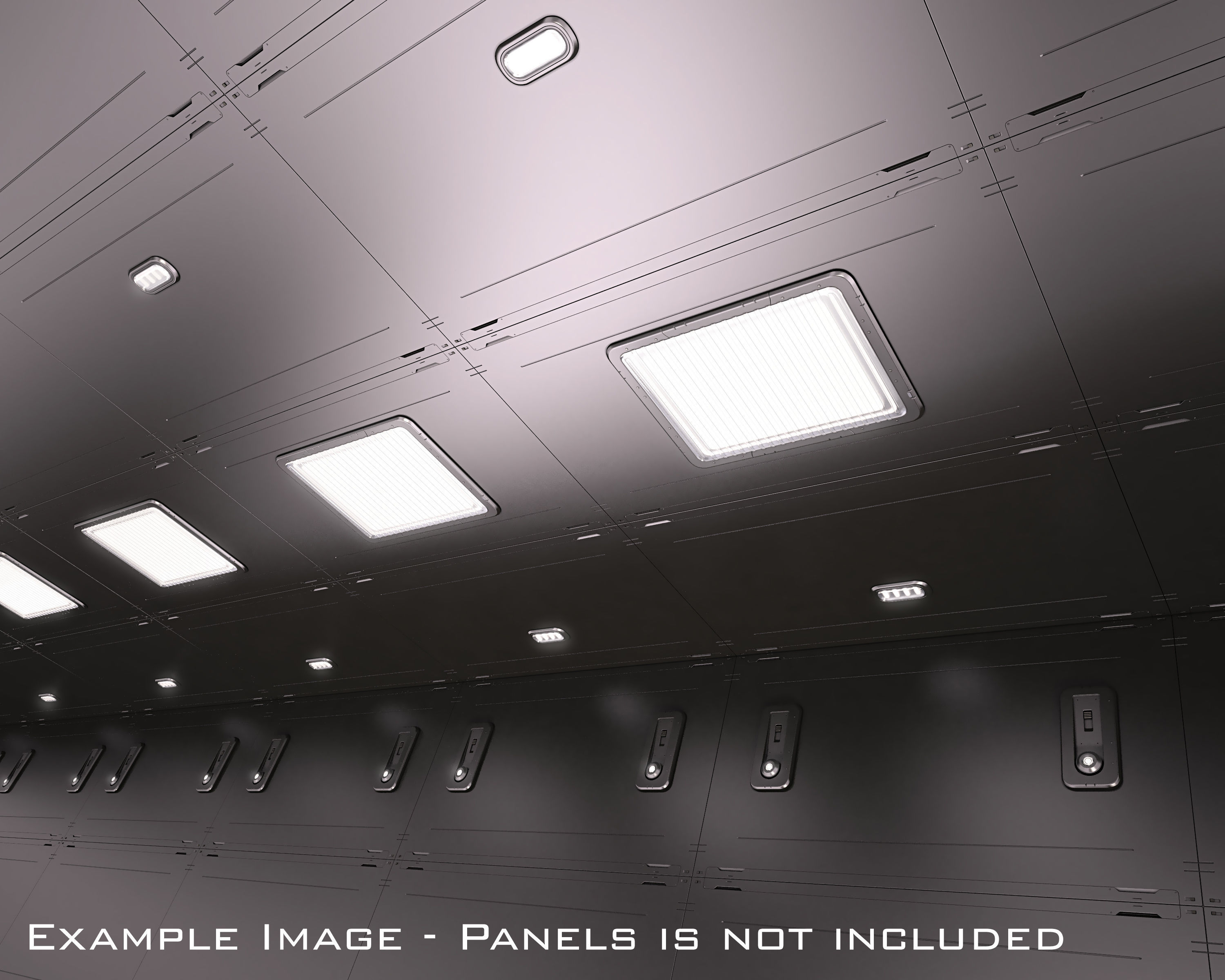 Sci Fi Light Kitbash 3D model_5