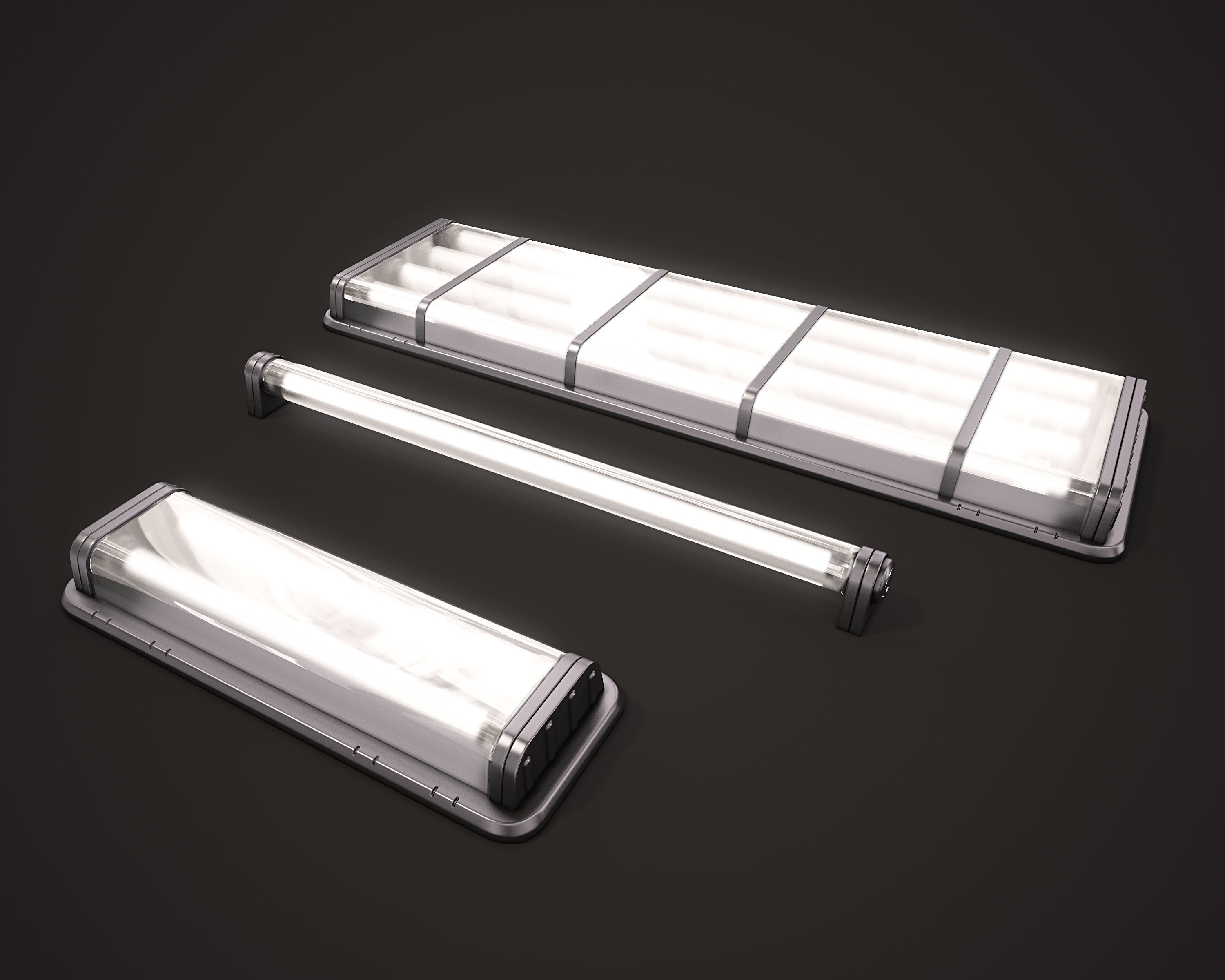 Sci Fi Light Kitbash 3D model_1