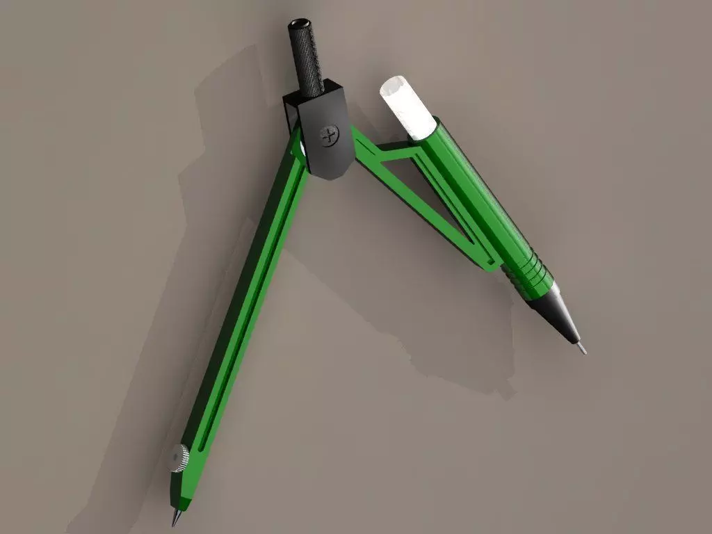 Compass pen Free 3D model_0