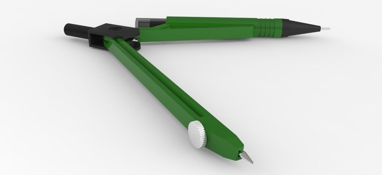 Compass pen Free 3D model_2