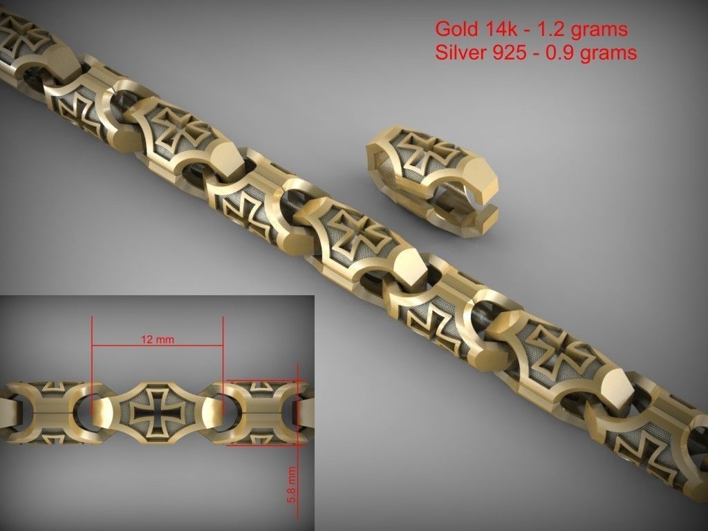 Chain link 127 3D model 3D printable | CGTrader