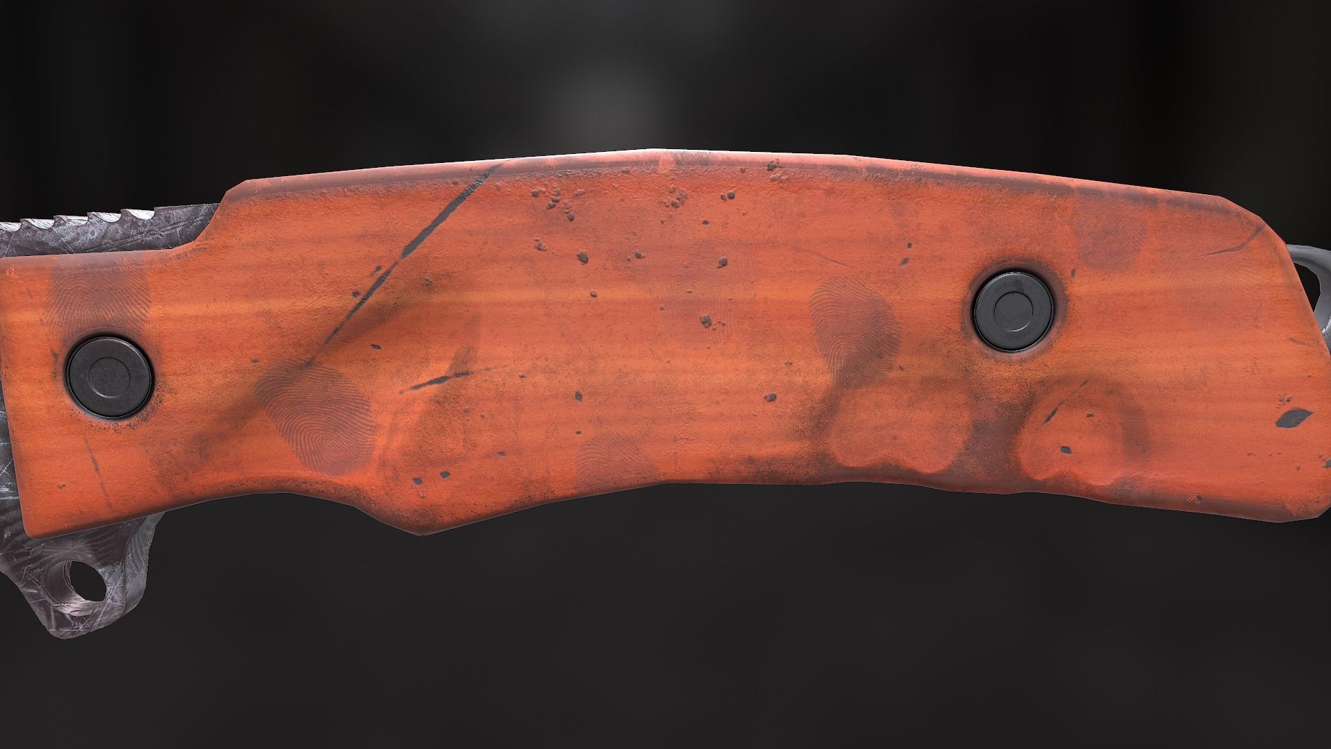 knife fox extreme tactical KUKRI low poly damask Low-poly 3D model_7