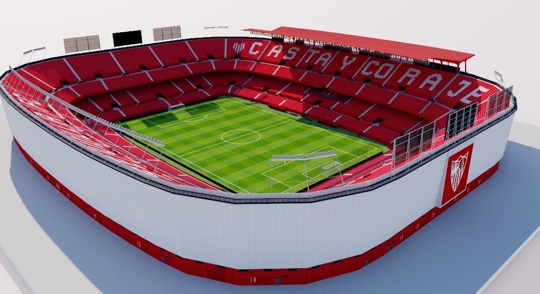 Ramon Sanchez Pizjuan Stadium - Sevilla FC  Low-poly 3D model_8
