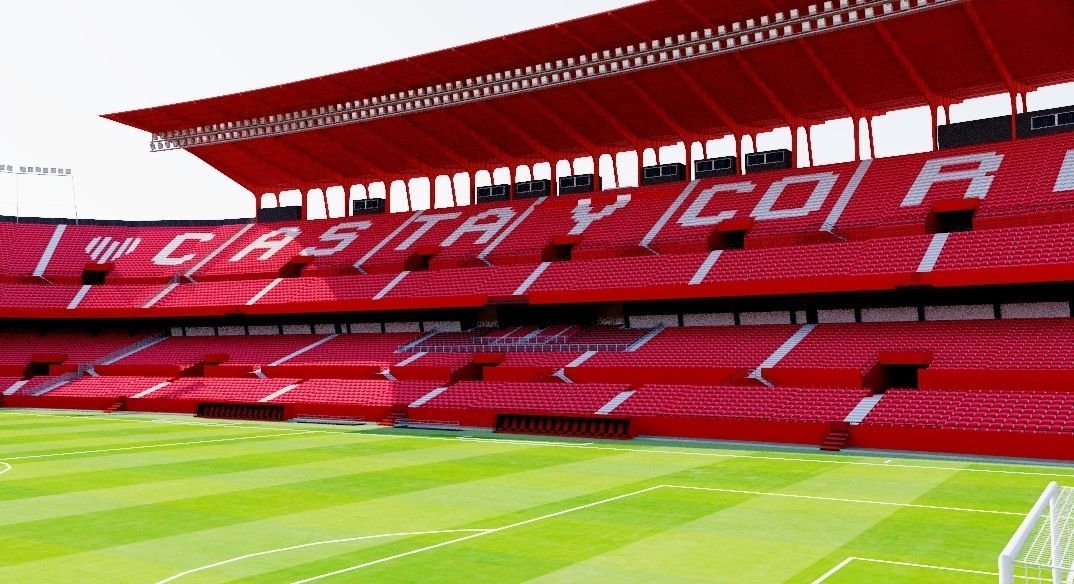 Ramon Sanchez Pizjuan Stadium - Sevilla FC  Low-poly 3D model_4