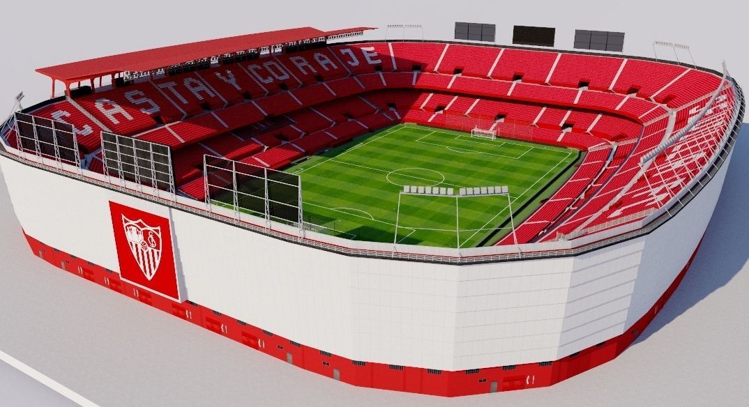 Ramon Sanchez Pizjuan Stadium - Sevilla FC  Low-poly 3D model_2