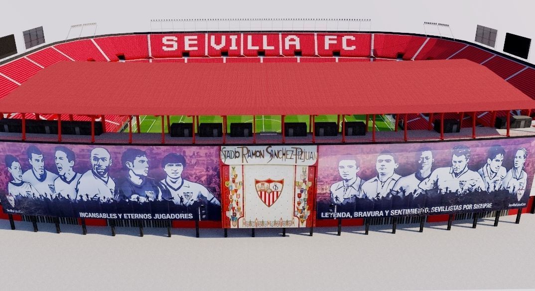 Ramon Sanchez Pizjuan Stadium - Sevilla FC  Low-poly 3D model_7